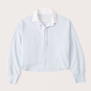 Abercrombie and Fitch Cutoff Fleece Rugby Polo